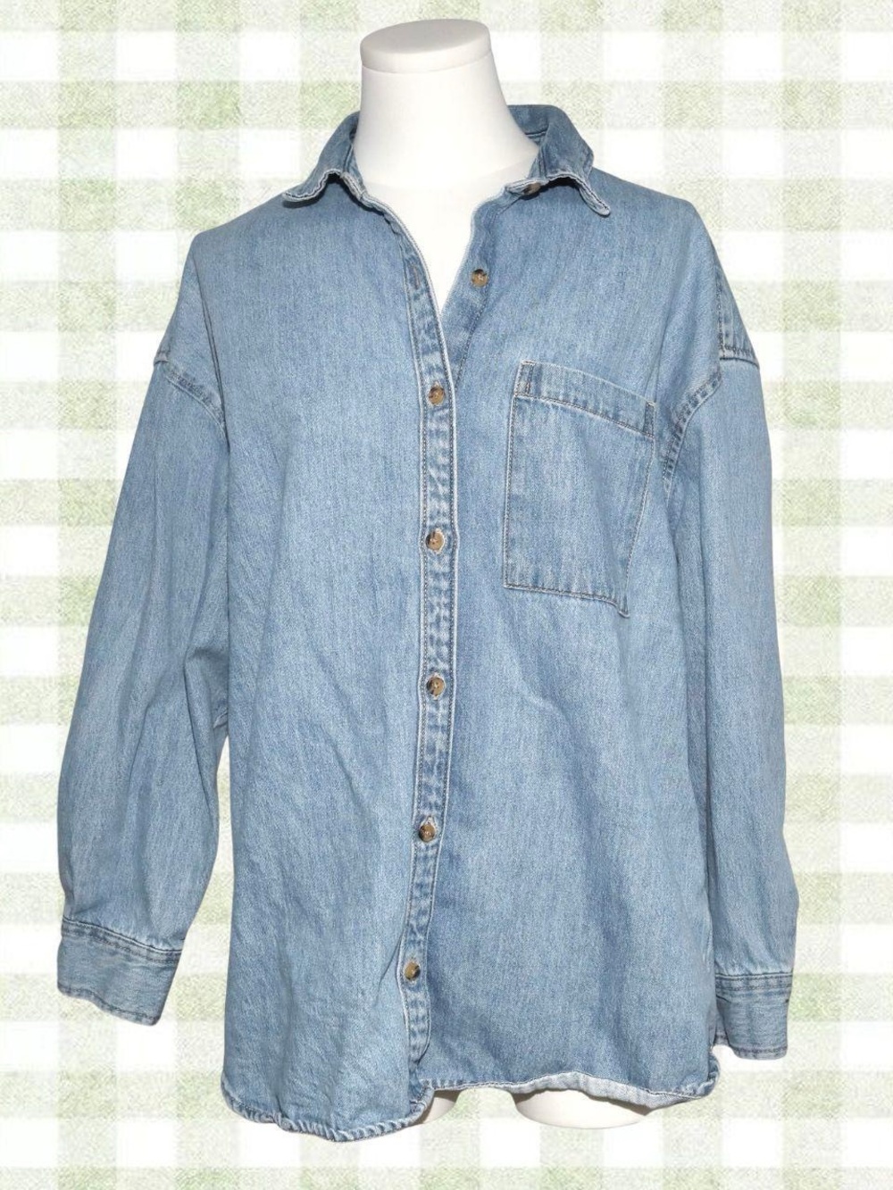 Light Wash Denim Shirt - Button-Up